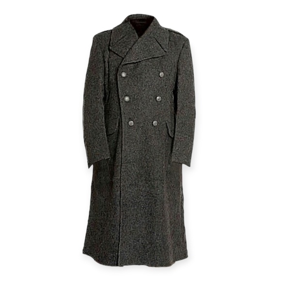 Vintage 1960s Danish Wool Greatcoat, Overcoat, Trench Coat, Men's S-XL - Picture 3 of 5